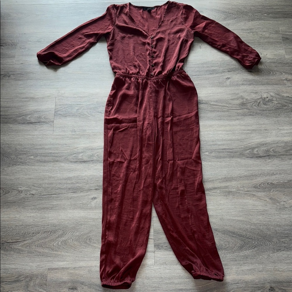 Forever 21 Deep Red Jumpsuit